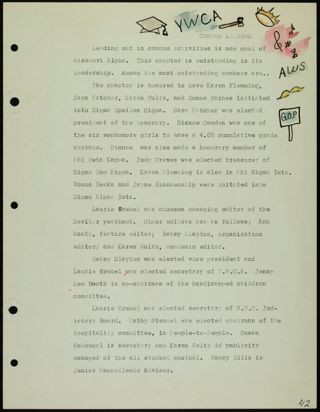 Missouri Alpha Chapter History Binder, 1963-1964, Page 99