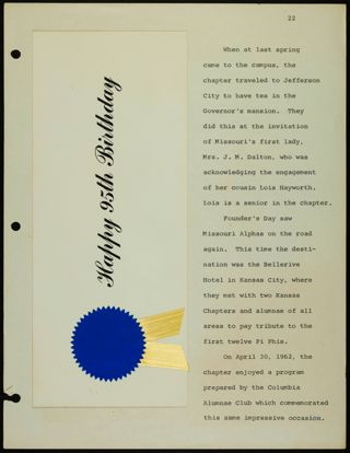 Missouri Alpha Chapter History Binder, 1961-1962, Page 75