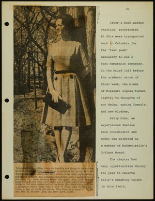 Missouri Alpha Chapter History Binder, 1961-1962, Page 85