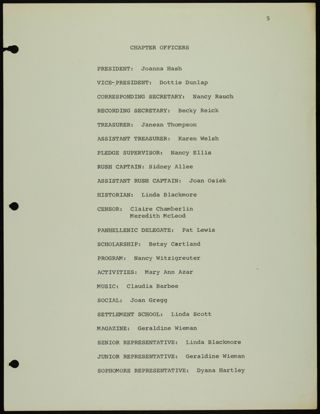 Missouri Alpha Chapter History Binder, 1961-1962, Page 43