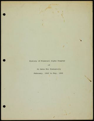 Missouri Alpha Chapter History Binder, 1961-1962, Page 35