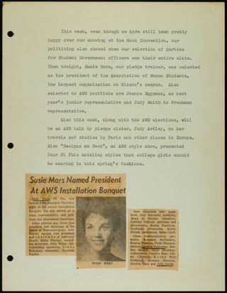 Missouri Alpha Chapter History Binder, 1959-1961, Page 121
