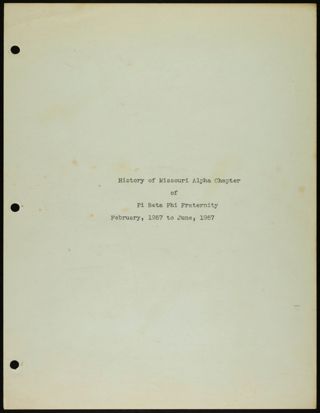 Missouri Alpha Chapter History Binder, 1956-1957, Page 57