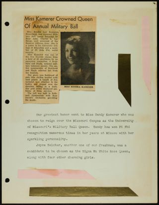Missouri Alpha Chapter History Binder, 1956-1957, Page 91