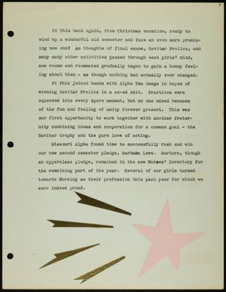 Missouri Alpha Chapter History Binder, 1956-1957, Page 73