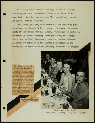 Missouri Alpha Chapter History Binder, 1955-1956, Page 111