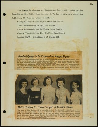 Missouri Alpha Chapter History Binder, 1955-1956, Page 95
