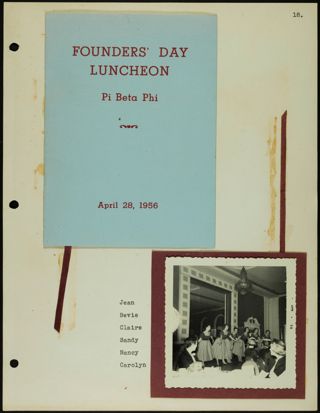 Missouri Alpha Chapter History Binder, 1955-1956, Page 105