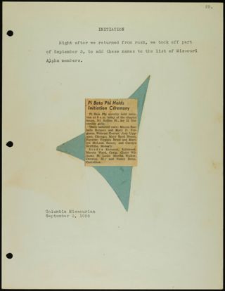 Missouri Alpha Chapter History Binder, 1955-1956, Page 57