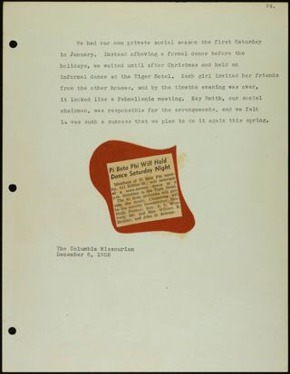 Missouri Alpha Chapter History Binder, 1955-1956, Page 55