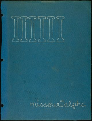 Missouri Alpha Chapter History Binder, 1955-1956