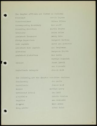 Missouri Alpha Chapter History Binder, 1953-1955, Page 15