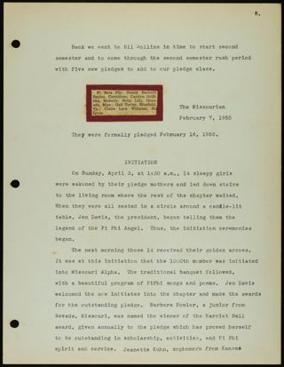 Missouri Alpha Chapter History Binder, 1953-1955, Page 221