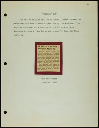 Missouri Alpha Chapter History Binder, 1953-1955, Page 255