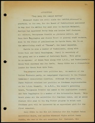 Missouri Alpha Chapter History Binder, 1953-1955, Page 225