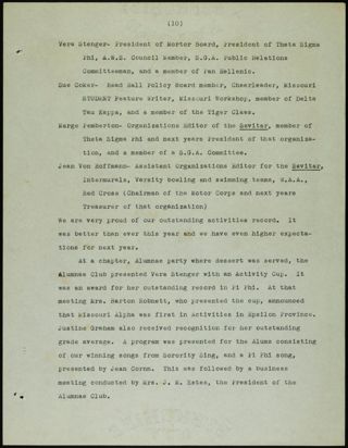 Missouri Alpha Chapter History Binder, 1947-1951, Page 121