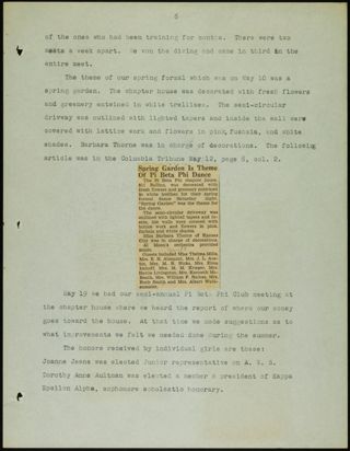 Missouri Alpha Chapter History Binder, 1947-1951, Page 11