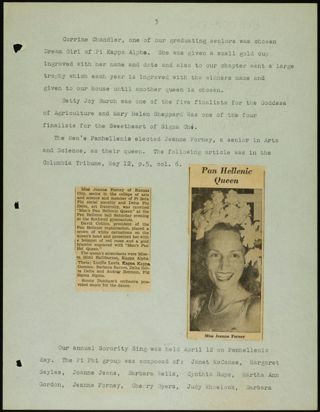 Missouri Alpha Chapter History Binder, 1947-1951, Page 5