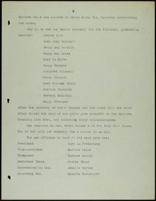 Missouri Alpha Chapter History Binder, 1947-1951, Page 15