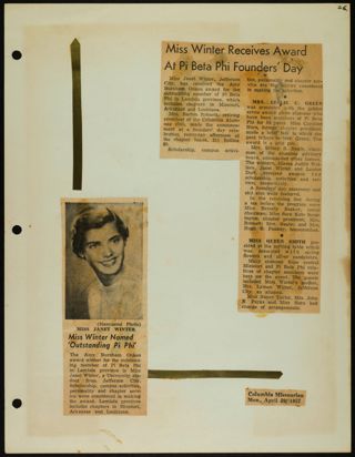 Missouri Alpha Chapter History Binder, 1956-1957, Page 111