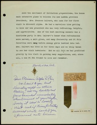 Missouri Alpha Chapter History Binder, 1956-1957, Page 75