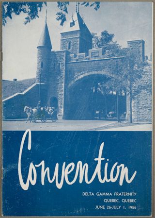 Delta Gamma Fraternity Thirty-Seventh Biennial Convention Program, June 26-July 1, 1956