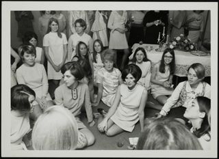 Delta Xi Establishment Members Singing Photograph, c. 1970