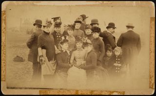 Lambda Chapter Members Outdoors Photograph, 1886-1887