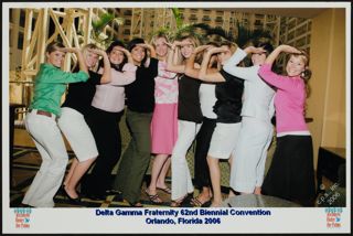 Ten Attendees Giving the Delta Gamma Salute at Convention Photograph, 2006