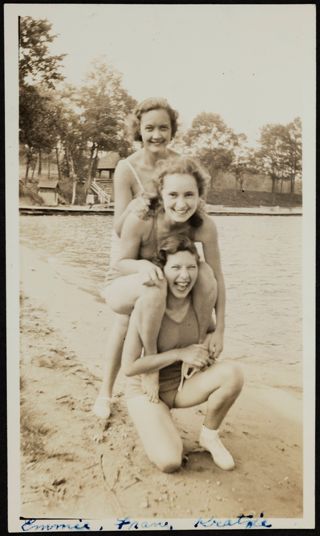 Stimson, McNutt, and Kratz on the Beach Photograph, 1934