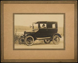 Peggy Lovejoy in Automobile Photograph, 1925