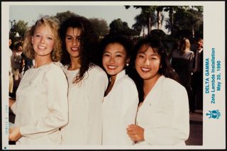 Four Zeta Lambda Chapter Members at Installation Photograph, May 20, 1990