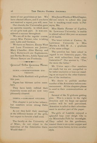 General Delta Gamma News, April 1884