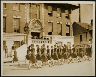 Janet Sullivan Leading Marching Servicewomen Photograph
