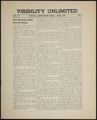 Visibility Unlimited, Special Convention Issue, Vol. III, No. 2, June 2, 1946