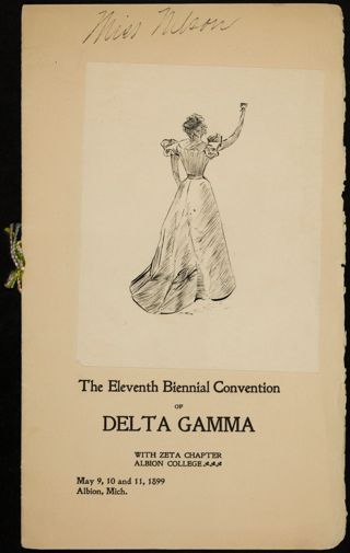 The Eleventh Biennial Convention of Delta Gamma Program, May 9-11, 1899