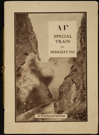 Delta Gamma Special Train to Berkeley Brochure, July 27-August 2, 1915