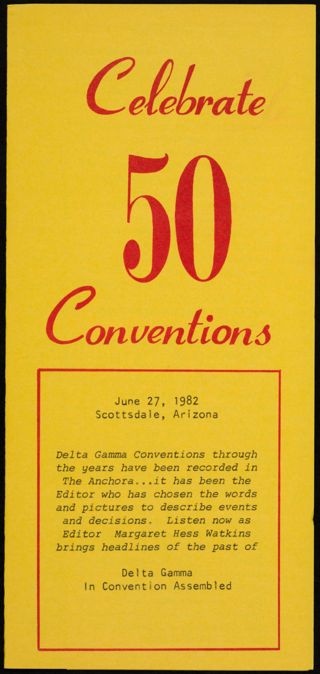 Celebrate 50 Conventions Brochure, June 27, 1982