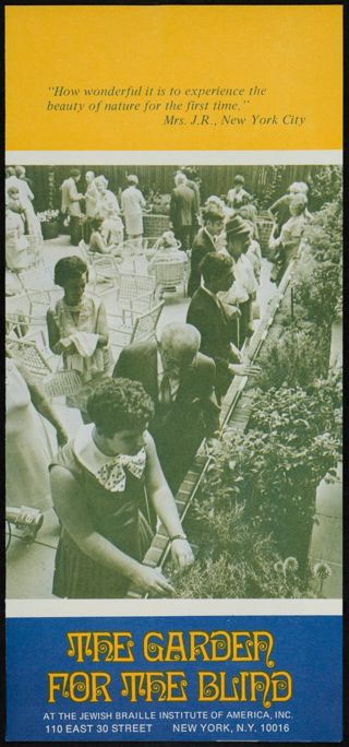 The Garden for the Blind Pamphlet