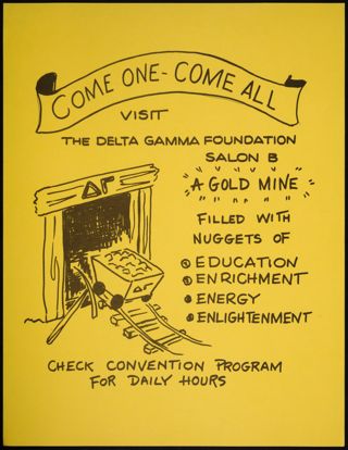 Delta Gamma Foundation Salon B Flier, 1980