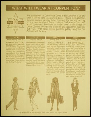 What Will I Wear at Convention?, 2002