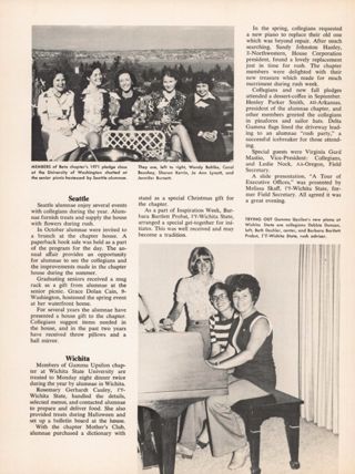 The Local Scene: Collumnae Activities, Continued