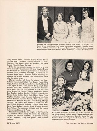 Delta Chi - Eleventh Chapter in California, Continued
