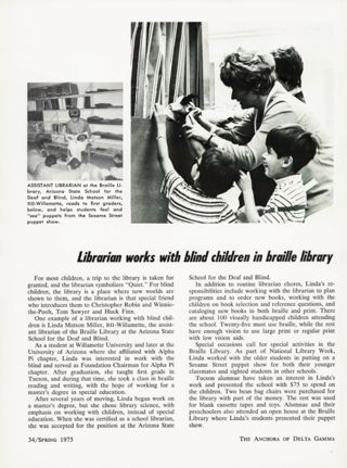 Careers: Delta Gammas Aid Blind on the Job, Continued