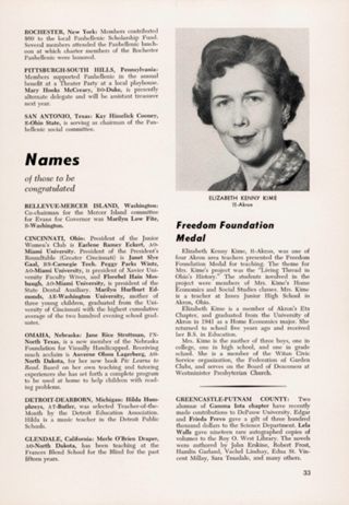 Names: Freedom Foundation Medal