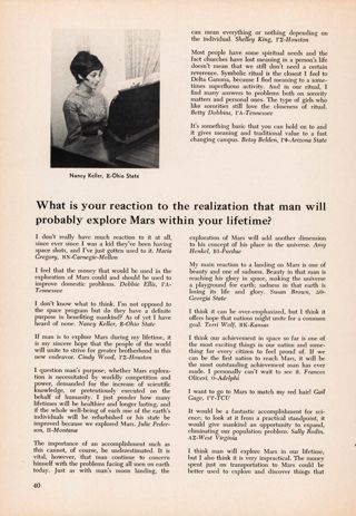 Collegiate Comments: What is Your Reaction to the Realization...
