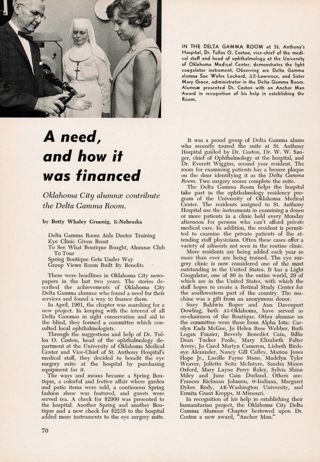A Need and how it was Financed