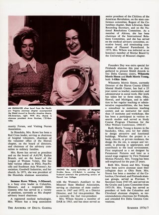 The Shield Award of Delta Gamma, Continued