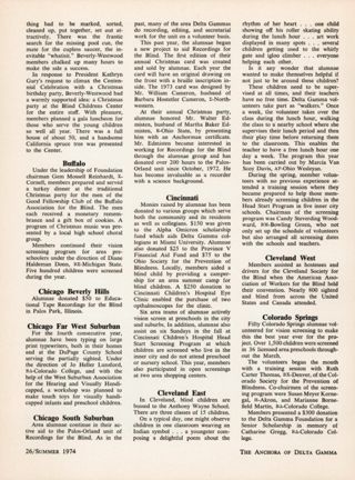 Service in the Community, Continued