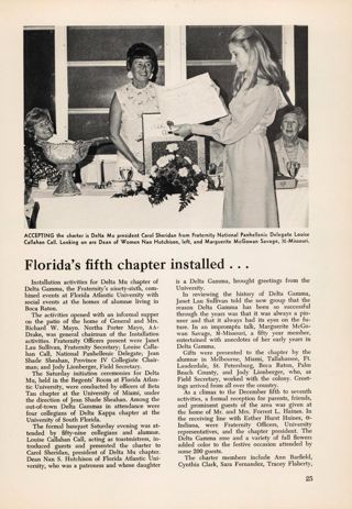 Florida's Fifth Chapter Installed